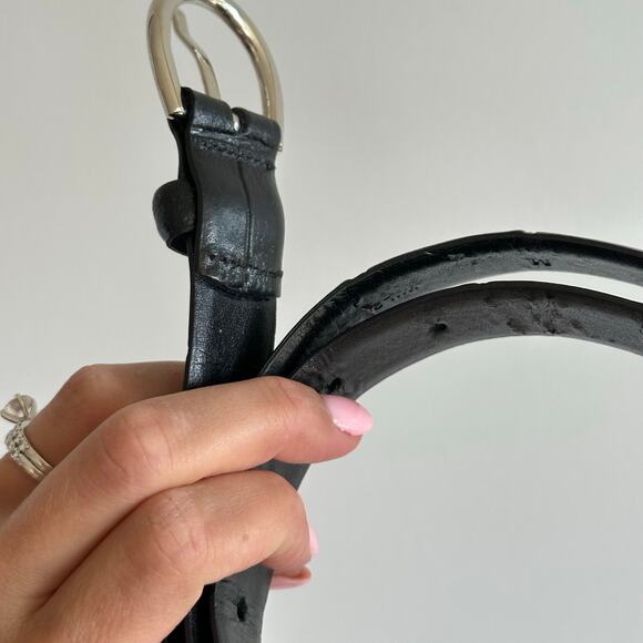 Brooks Brothers 346 Genuine Leather Belt Black M - Picture 8 of 11